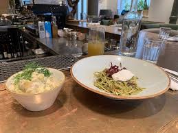 This is the best potatoe salad i have ever made. The Pasta Pesto And A Really Delish Potato Salad Side Picture Of Farmacy London Tripadvisor