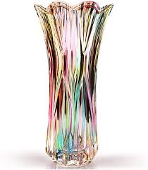 We provide a variety of decorative flowers for home online supplied by reliable sellers around the world. Buy Crystal Glass Colorful Vase Glass Flower Vase Decor For Home Dining Table Living Room Office Wedding Holiday Party Handmade Pattern Phoenix Tail Style Online In Vietnam B08l93s3z2