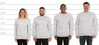 Customink Com Sizing Line Up For Canvas Ultra Soft Crewneck Sweatshirt Standard Sizes