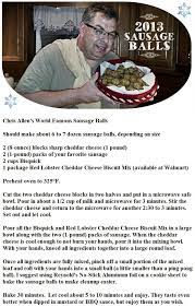 Chris Allen S World Famous Sausage Balls Sausage Balls Holiday Eating Fun Cooking