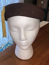 Vintage Henry Pollak, NY 100% Wool Brown With Yellow Tassel