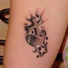 Set heart of blessed virgin mary tattoo illustration design. Heart Cross Image Meaning Discovering The Inspiration Behind This Picture Design Body Tattoo Art