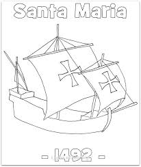 Teach your children about columbus day and make it fun with coloring pages Christopher Columbus Ships Coloring Pages