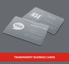 Get transparent personalized business cards or make your own from scratch! Business Cards Printing Color Track Printing Center