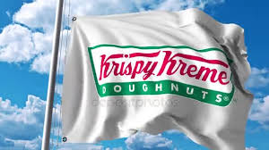 The part that reads krispy kreme was custom drawn but the font lobster looks very similar to it. Waving Flag With Krispy Kreme Logo 4k Editorial Animation Video By C Alexeynovikov Stock Footage 161394640