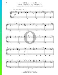 He S A Pirate Sheet Music For Piano Piano Sheet Music Sheet Music Piano Songs