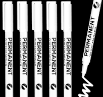 Acrylstifte weiß, 5-Stück Lackstift Weiß Wasserfest und Schnell Trocknender  Permanent Marker Weiß für Steine, Felsmalerei, Keramik, Glas, Holz, Stoff,  ...