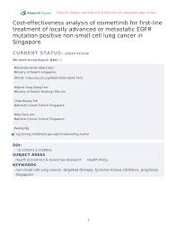 Sinms chen hoong wai has disabled new messages. Pdf Cost Effectiveness Analysis Of Osimertinib For First Line Treatment Of Locally Advanced Or Metastatic Egfr Mutation Positive Non Small Cell Lung Cancer In Singapore