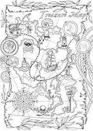 Pirate coloring pages for preschool, kindergarten and elementary school children to print and color. Treasure Map Favoreads Coloring Club