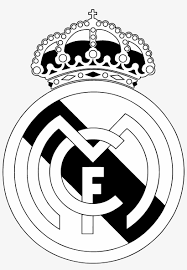 The logo of real madrid in png format (without background) is here, you can use it on the kits as a team brand. Real Madrid C F Logo Black And Ahite Real Madrid Logo 2400x2400 Png Download Pngkit