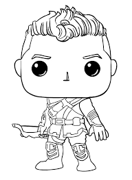 The bow helps to aim and lock on the trick arrows to hit on the enemies. Funko Pop Hawkeye Coloring Page Free Printable Coloring Pages For Kids