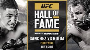 The ufc announced over the weekend that the classic bout between clay guida and diego sanchez is going to be inducted into the ufc hall of fame class of 2019. Diego Sanchez Vs Clay Guida To Receive Ufc Hall Of Fame Induction 411mania