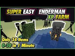 Minecraft Enderman Farm 1 Hit Easy Safe Fast Xp Youtube In 2021 Minecraft Farm Minecraft Minecraft Designs