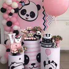 Balloons are a cheap and easy way to decorate, choose black and white ones, add ribbon and bows in the same colors. Buy Black White Pink Balloon Garland Kit Panda Themed Party Supplies 100pcs Latex Balloons For Baby Shower Birthday Wedding Bridal Anniversary Decorations Online In Turkey B0885t1gxw