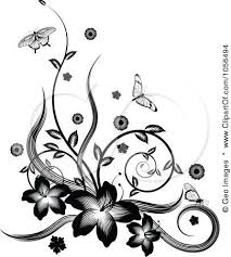 Background Border Design Black And White Butterfly Line Art Floral Google Search Clip Art Borders Pen Art Art