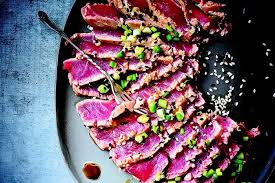 Recette De Carpaccio De Thon Mi Cuit Marine Au Soja Et Sesame Recette Carpaccio De Thon Recette Carpaccio Recettes De Cuisine