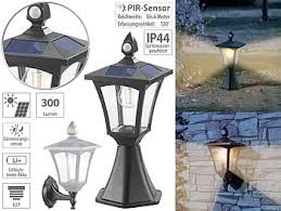 Royal Gardineer Gartenlampe Solar Led Stand Wandlaterne Pir Sensor Dammerungssensor 300 Lm Solarleuchte Garten