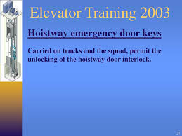 If a keyhole is available, a key can be used to unlock this door. Ppt Elevator Training 2003 Powerpoint Presentation Free Download Id 1285083