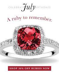Celebrate Your Birthday With The Gem Of July Ruby Show Off The Beauty Of Your Birthstone And Mark Another Yea Mothers Day Rings July Birthstone Shine Jewelry