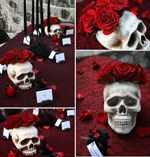 Skull Centerpiece With Cobweb Table Cloth Halloween Themed Wedding Halloween Wedding Spooky Halloween