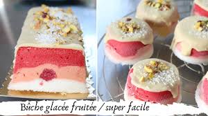 Buche Vegan Glacee Fruitee Super Facile Sans Sorbetiere Alimentation Glaces Vegan Buche De Noel Glacee