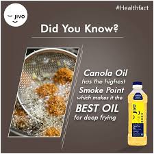 Canola Oil Has The Highest Smoke Point Oil Which Makes It An Ideal Choice For Deep Frying Because It Can Be Heated To Oil For Deep Frying Canola Oil Best Oils