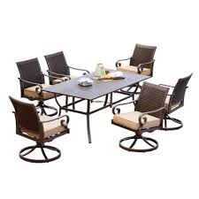 Top space patio dining chairs textilene high back outdoor swivel rocker set with all weather frame (beige,set of 2) Swivel Patio Dining Sets Patio Dining Furniture The Home Depot