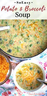 My Family Loves This This Cheesy Potato And Broccoli Soup Is Packed With Vegetables And Broccoli Potato Cheese Soup Broccoli Soup Recipes Cheese Soup Recipes