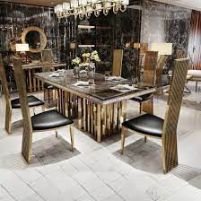Mainstays 5 piece dexter dining set with storage ottoman multiple colors. China Luxury Classic Modern Marble Top 1 6 Set Brown Square Dining Table Set With Leather Chair China Home Furniture Modern Dining Table Sets
