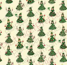 Then, customize your labels, cards or tags with personal messages and other text. Vintage Retro Printable Gift Wrap Christmas Tree Girls Collage Etsy Retro Printables Vintage Christmas Wrapping Paper Printable Gift