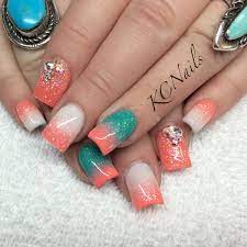 All you need to do is paint your nails with base colors and draw some lines to make that plaid. Pin By Kelsey Richardson On Nail Tech Teal Acrylic Nails Turquoise Nails Teal Nails