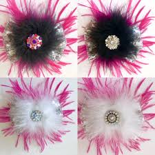 Dance Costume Hair Accessories Black Hot Pink Clip White Black Pink Clip All Colors Fuchs Costume Hair Accessories Feathered Hairstyles Feather Hair Clips