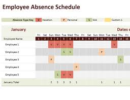 Employee Absence Schedule