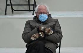 Everyone is obsessed with bernie sanders' mittens at the inauguration. J3ttildrwg7pgm
