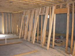 A wall that intersects a floor joist every 16 inches anchors to the joist where the wall and joist meet. Basement Renovations Finishing Toronto Harmony Basements