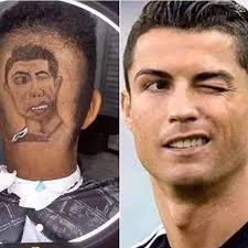 ESTÁ IGUALITO! 🤣😱 Como cuando vas con tu peluquero de confianza y le  pides que te haga el rostro de CR7. 😂😁 Luego por eso su mamá los regaña...