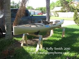 homemade canoe or kayak storage