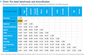 chart the bond benchmark and diversification columbia