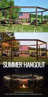 Build The Perfect Summer Hangout How To Build A Swingset Pergola Around A Firepit Full Tutorial From Little Whit Ide Dekorasi Rumah Arsitektur Dekorasi Rumah