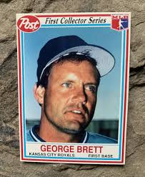 George Brett Rare Post Brand Baseball Card. Kansas City Royals