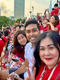 There was a time when people said that Singapore would not make it, but we  did. Blessed to have celebrated with my wife and my mum, surrounded by so  many who share