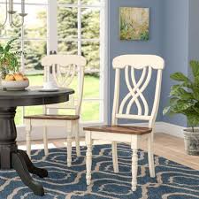 Birch Lane Loreen Cross Back Side Chair Wayfair Dining Chairs Solid Wood Dining Chairs Traditional Furniture