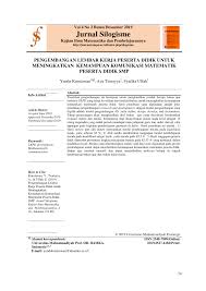 Silabus matematika smp kurikulum 2013.docx. Pdf Pengembangan Lembar Kerja Peserta Didik Untuk Meningkatkan Kemampuan Komunikasi Matematik Peserta Didik Smp