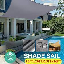 Sunshades depot 13' x 13' sun shade sail square permeable canopy brown coffee custom commercial standard. Novashion Sun Shade Sail 13 X 20 13 X 16 Uv Block Waterproof Rectangle Sun Shade Sail For Patio And Outdoor Uv Block Uv Resistant Heavy Duty Commercial Grade