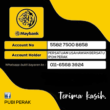 Terlupa nombor akaun maybank mungkin pernah terjadi dalam hidup anda. Nombor Akaun Persatuan Usahawan Bersatu Ipoh Perak Pubi Perak Pubi Perak
