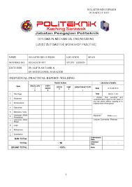 Doc Welding Report Muhammad Taufiq Academia Edu