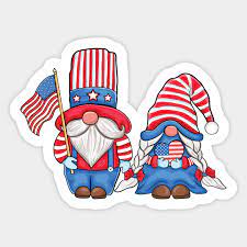 300 dpi and about 11in x 11in. Patriotic Gnome 4th Of July Gnomes Love Usa American Flag 4th Of July Gnomes Sticker Teepublic Au