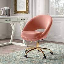 Margot office chair, blush pink velvet and copper. Blush Pink Velvet Desk Chair Wayfair