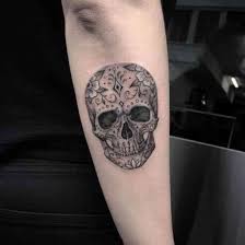 Black And White Sugar Skull Tattoo 50 Stunning Sugar Skull Tattoo Design Ideas Their Meanings Candy Skull Tattoo Mexican Skull Tattoos Skull Tattoos