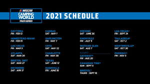 Here is a look at nascar's gander rv & outdoors truck series schedule with date, track locations, and last year's winner. Nascar Camping World Trucks On Twitter News Nascar Announces Full 2021 Camping World Truck Series Schedule Details Https T Co 7m7pwkxylk
